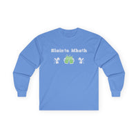 Sláinte Mhath Long Sleeve Tee, Perfect Gift for Beer Lovers, Celebrate with Style, Unisex Shirt for Festivals, Irish Pride Apparel